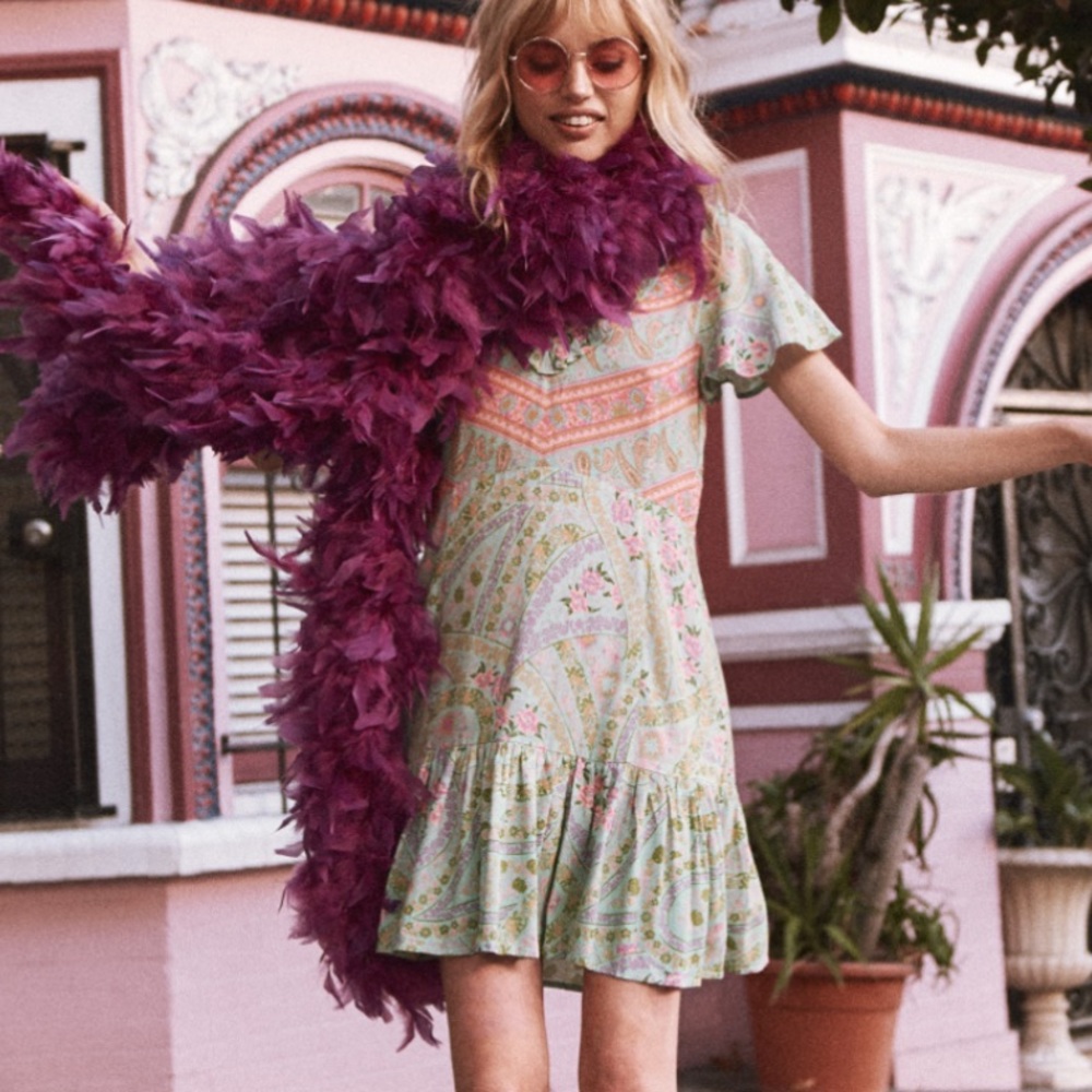 💗NWT💗 Spell City Lights Mini Dress in Sage Sz XS